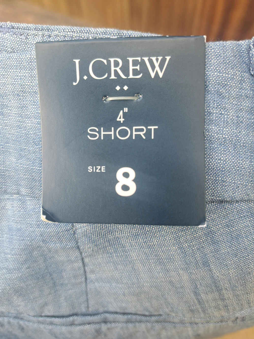 J. Crew Chambray Scalloped Hem High-Waist Shorts - Light Blue